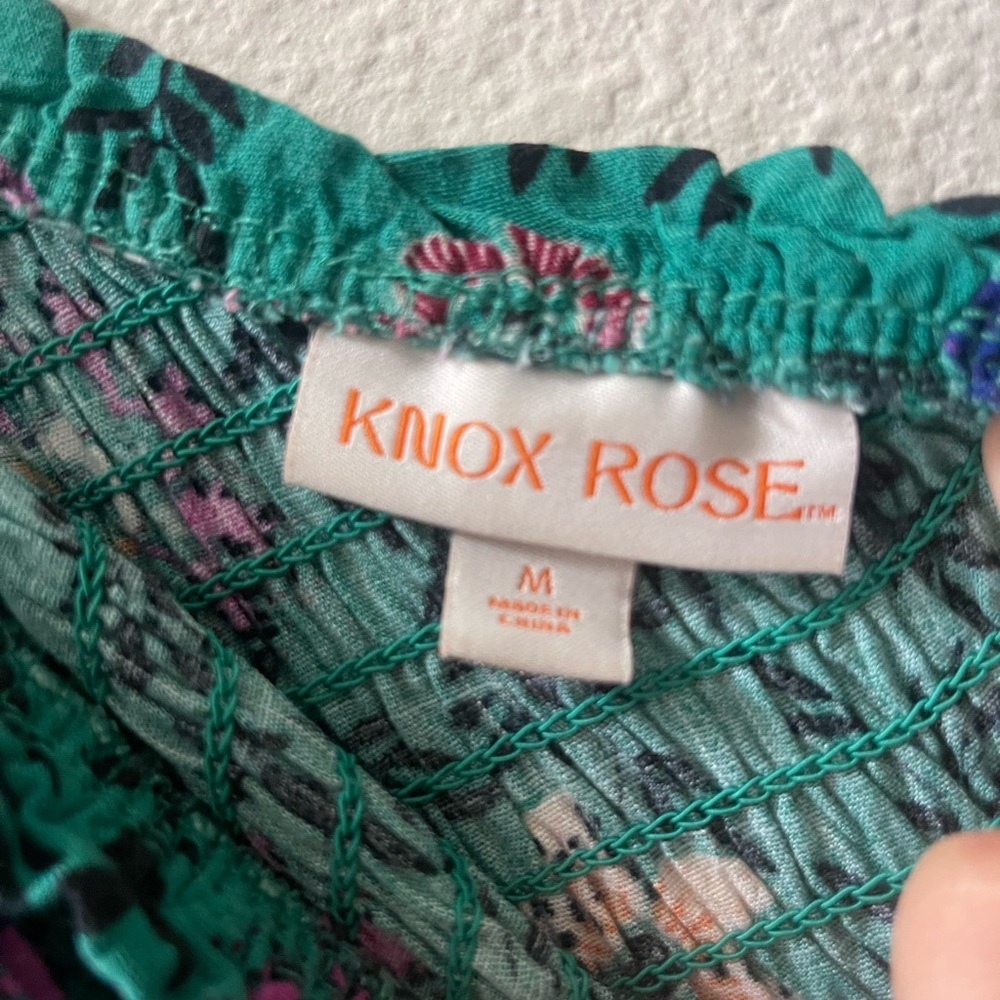 Knox Rose One Shoulder Green Floral Dress - Picture 2 of 2